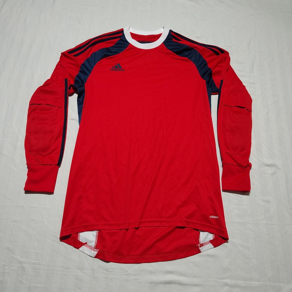 Adidas Goalkeeper Jersey Mens Large Red Dark Navy Onore 14 Padded F94653 2014